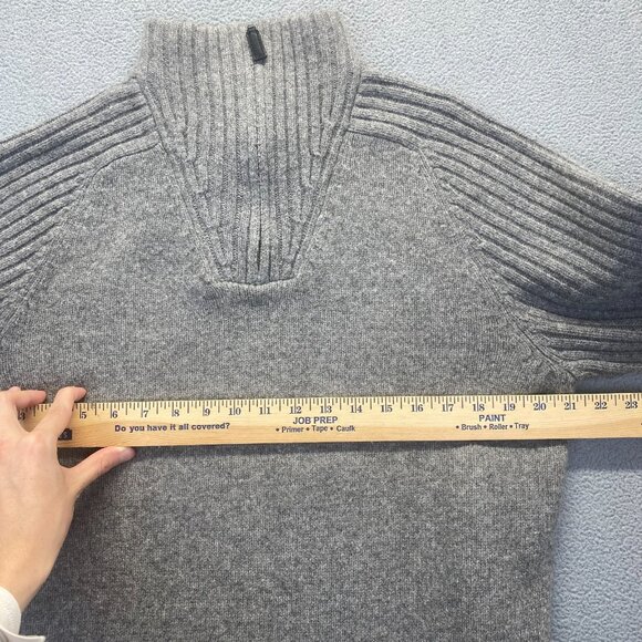 Men’s Newton Trading Company Beautiful Half Zip Sweater Gray Lambswool Size M - Picture 4 of 8